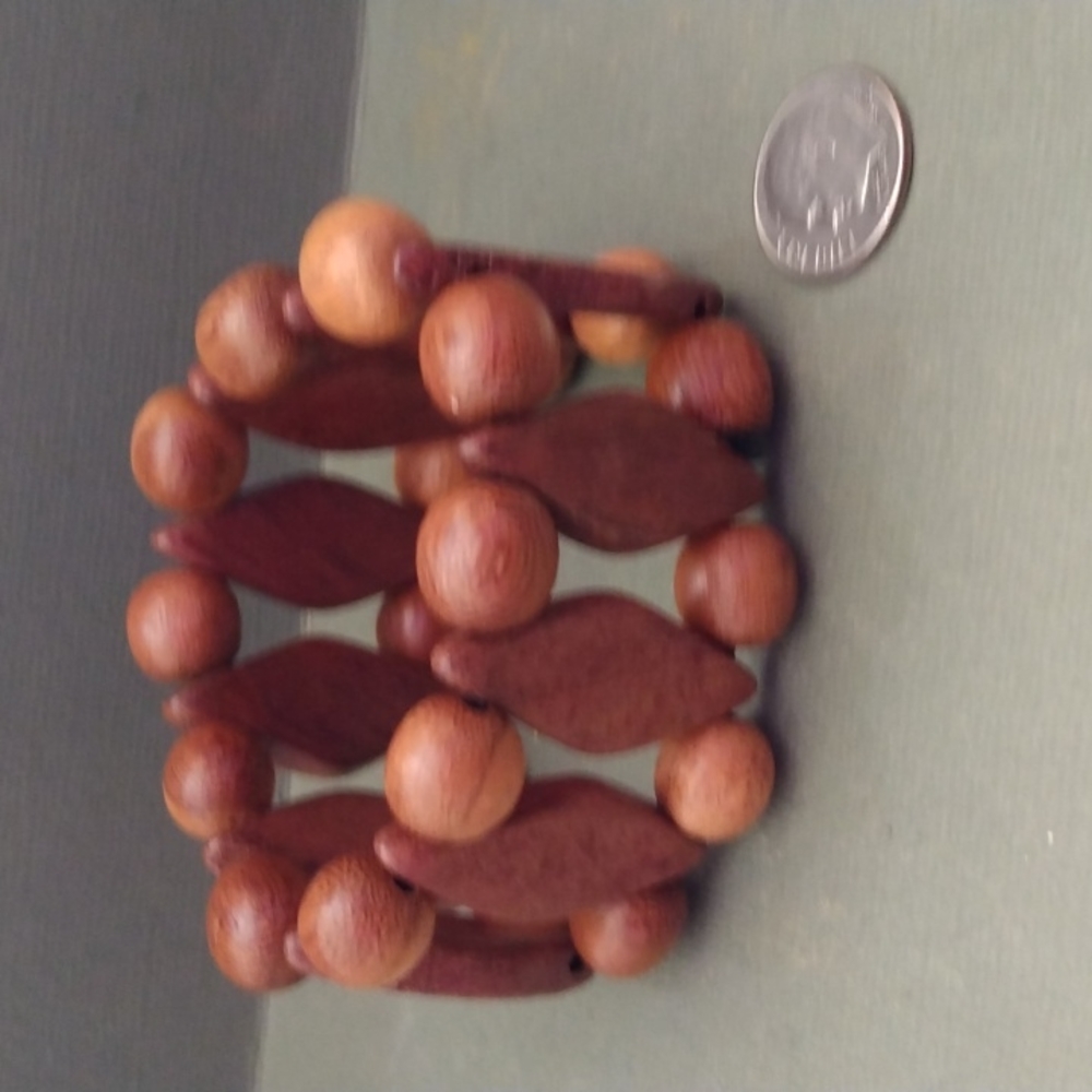 Vintage handmade wood bracelet